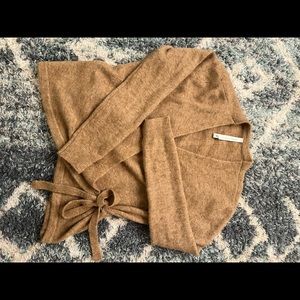 Aritzia Bavarian camel wrap sweater